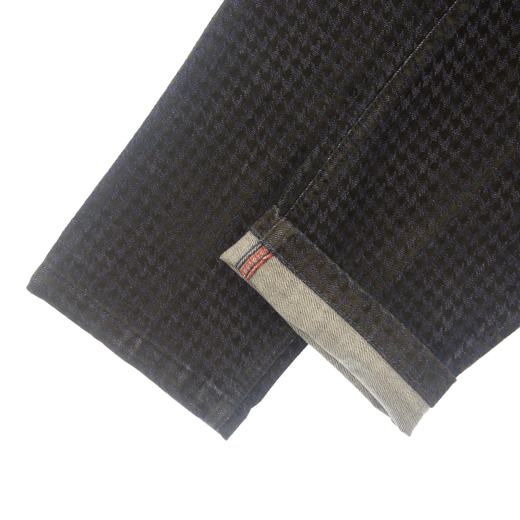 Good condition ◆ Entre Amis Denim Pants 8252-814L22 Men's Houndstooth Pattern Blue Size 33 entre amis [AFB11] 