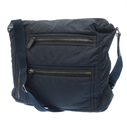TOD'S Nylon Shoulder Bag Zip Design Navy TOD'S [AFE12] [Used] 