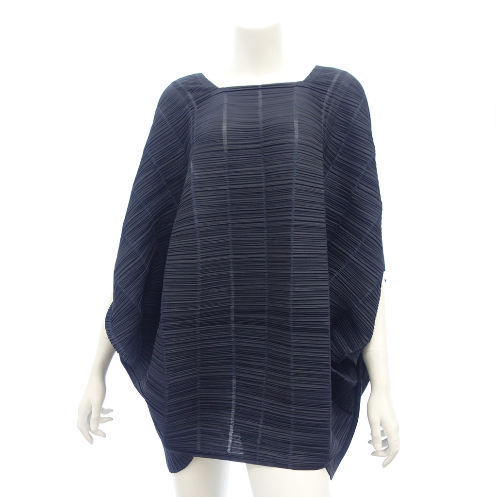 Very good condition ◆ Pleats Please 3D Tops Cut and Sew Women's Navy Size 3 PP53-JT505 PLEATS PLEASE [AFB25] 