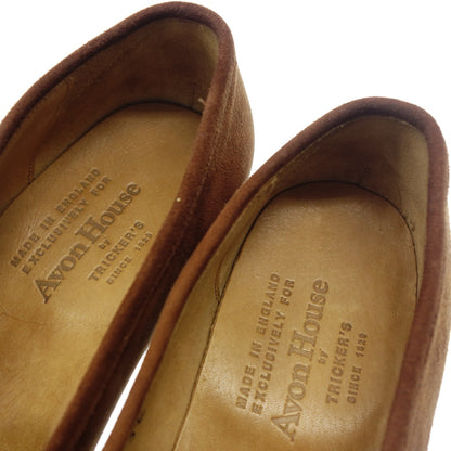 Good Condition◆Tricker's Full Strap Loafer Avon House Custom Made Suede Men's 8E Brown AVON HOUSE by TRICKER'S [LA] 