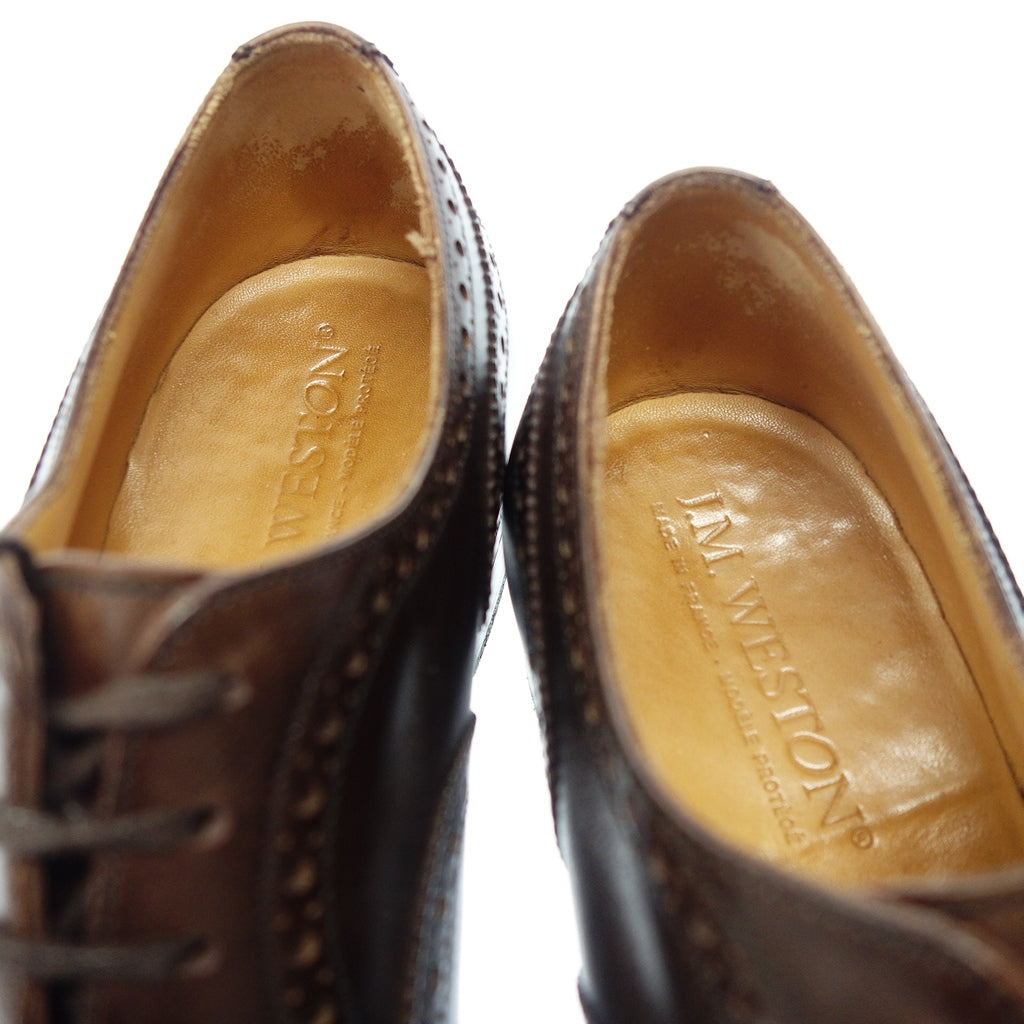 Used JMWESTON Leather Shoes Punched Cap Toe 310 Men's 6 Brown JMWESTON [LA] 