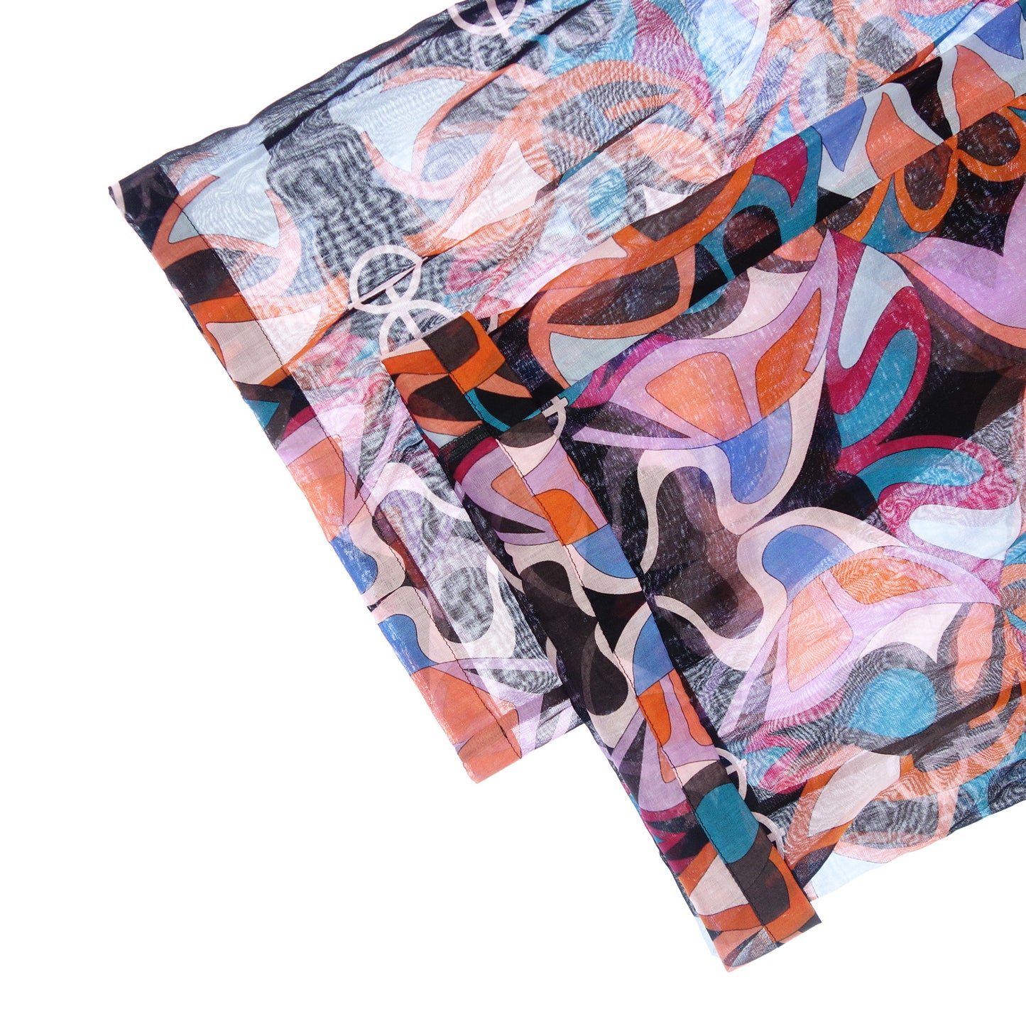 Good condition◆Hermes all-over pattern see-through cotton pants ladies multicolor size 34 HERMES [AFB15] 