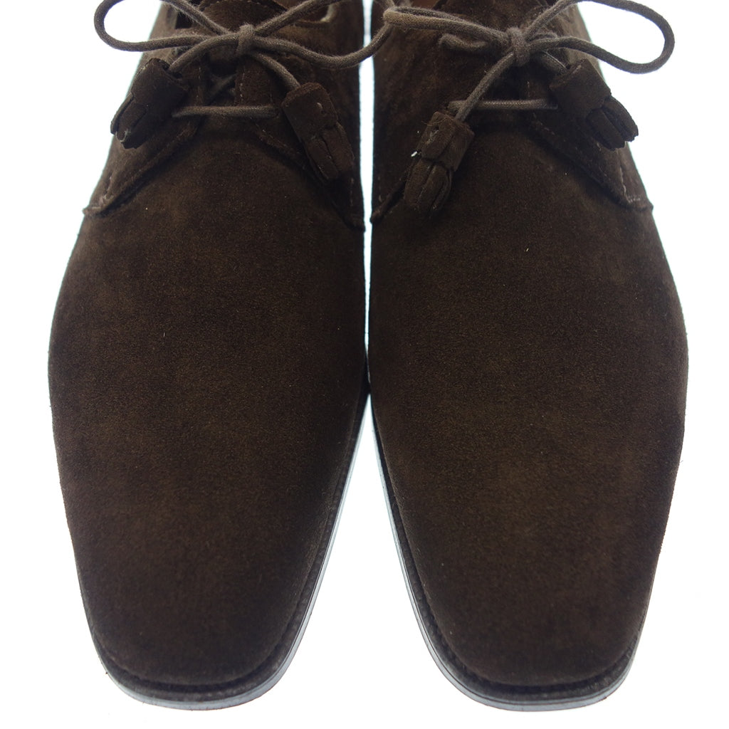 Like new◆Edward Green Leather Shoes Holborn Plain Toe EXTER Suede Men's 7.5 Brown Genuine Shoe Tree EDWARD GREEN HOLBORN [LA] 