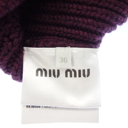 Miu Miu 针织毛衣 绞花针织短袖 女式 紫色 36 MIUMIU [AFB3] [二手] 