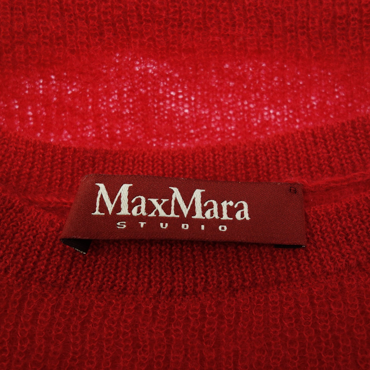 マックスマーラ ステュディオ ニットセーター 半袖 ウール レッド レディース MaxMara【AFB42】【中古】