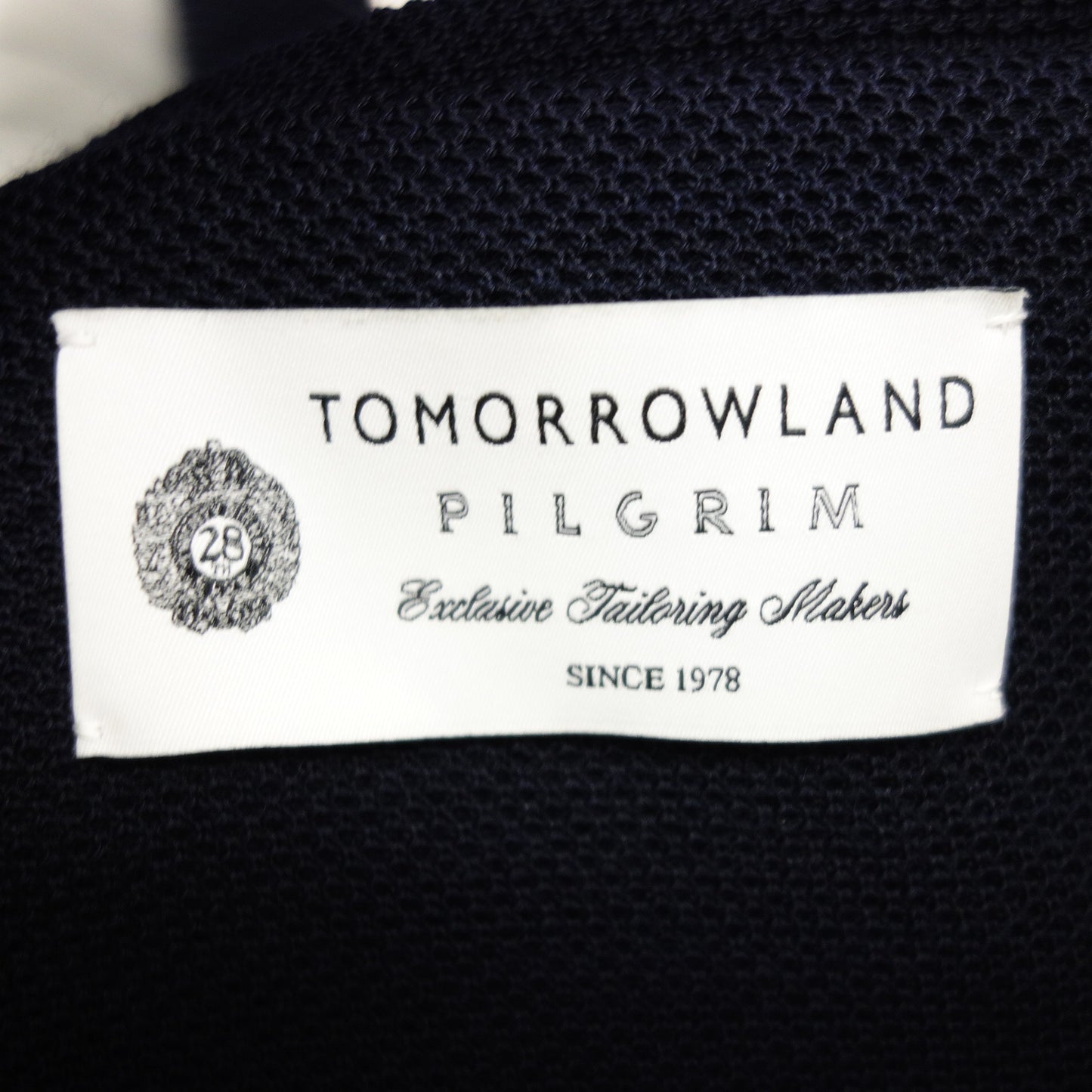 Good Condition◆Tomorrowland Pilgrim Double Breasted Jersey Jacket Navy Gold Button Wool Cotton Size 44 Men's Navy TOMORROWLAND PILGRIM [AFB20] 