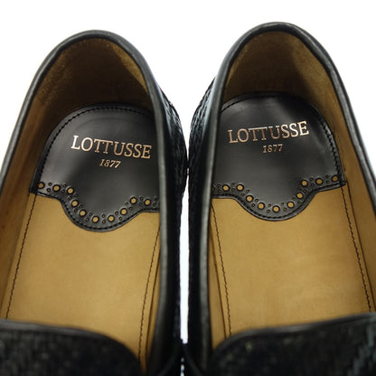 Unused ◆ LOTTUSSE Loafer L6977 Men's Black Size 6.5 LOTTUSSE [AFD14] 