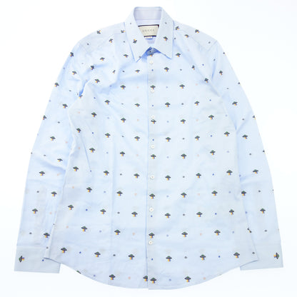 Gucci long sleeve shirt 595271 Men's Blue 40 GUCCI [AFB42] [Used] 