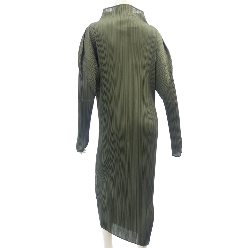 Very good condition ◆ Pleats Please Long Dress Women's Olive Size 4 PP63JH302 PLEATS PLEASE [AFB25] 