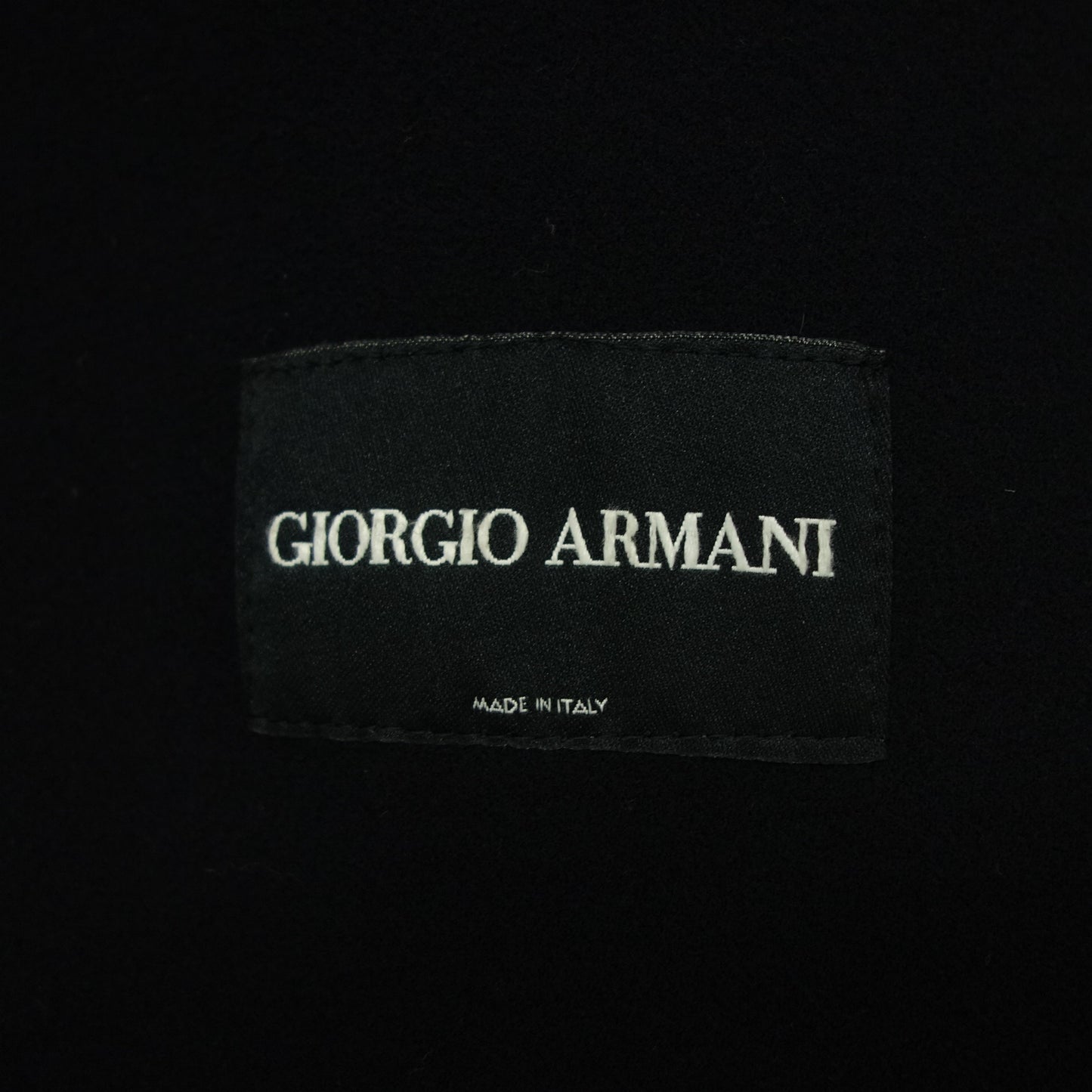 乔治·阿玛尼 (Giorgio Armani) 不锈钢领大衣 男士 54 黑色 GIORGIO ARMANI [AFB45] [二手] 