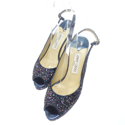 Good Condition◆JIMMY CHOO Heel Pumps Glitter Lamé Ladies Multicolor Size 38 JIMMY CHOO [AFC53] 