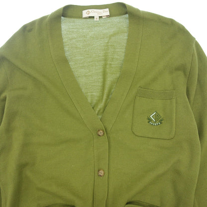 Good Condition ◆ Christian Dior Sports Cardigan Ladies Size M Olive Christian Dior Sports [AFB37] 