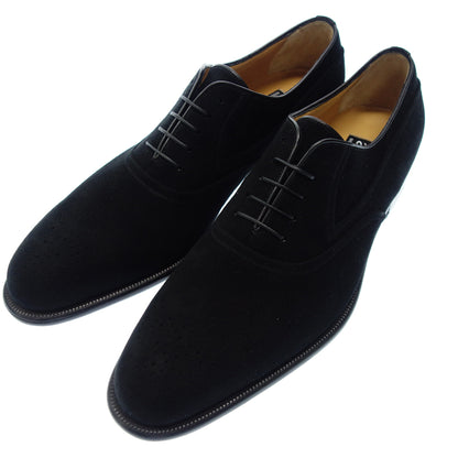 Very good condition ◆ Testoni lace up leather shoes suede leather men's 8.5 black a.testoni [AFD3] 