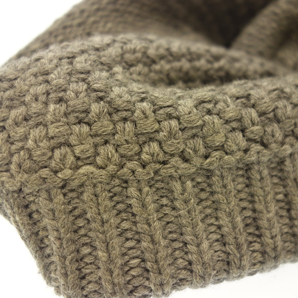 Used Louis Vuitton knit hat 100% wool Gray LOUIS VUITTON [AFI20] 