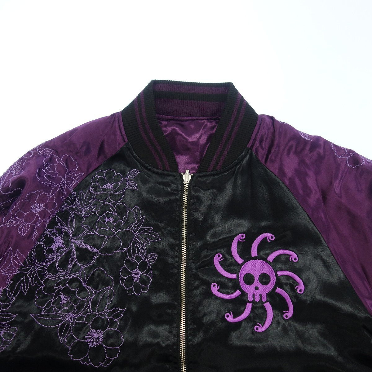 Extremely beautiful item ◆Tangled Soul Jacket Sukajan Reversible One Piece Boa Hancock Men's M Purple [AFB28] 