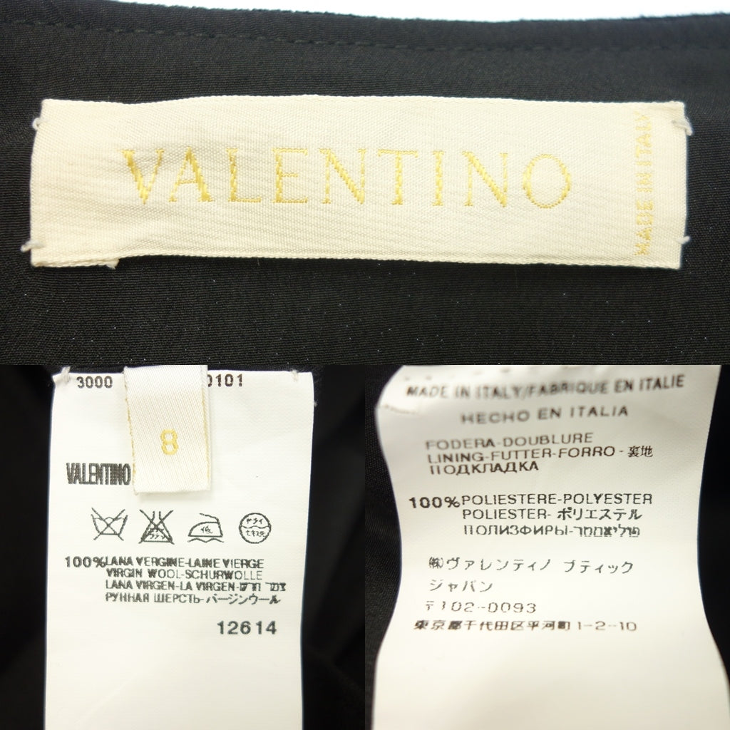美品◆ヴァレンティノ ドレスワンピース ビジュー ピンブローチ レディース 8 黒 VALENTINO【AFB46】