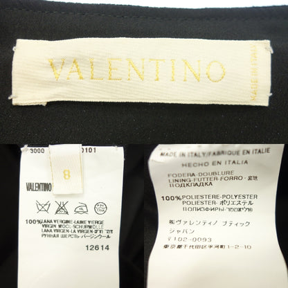 Good condition◆Valentino Dress Dress Bijou Pin Brooch Ladies 8 Black VALENTINO [AFB46] 