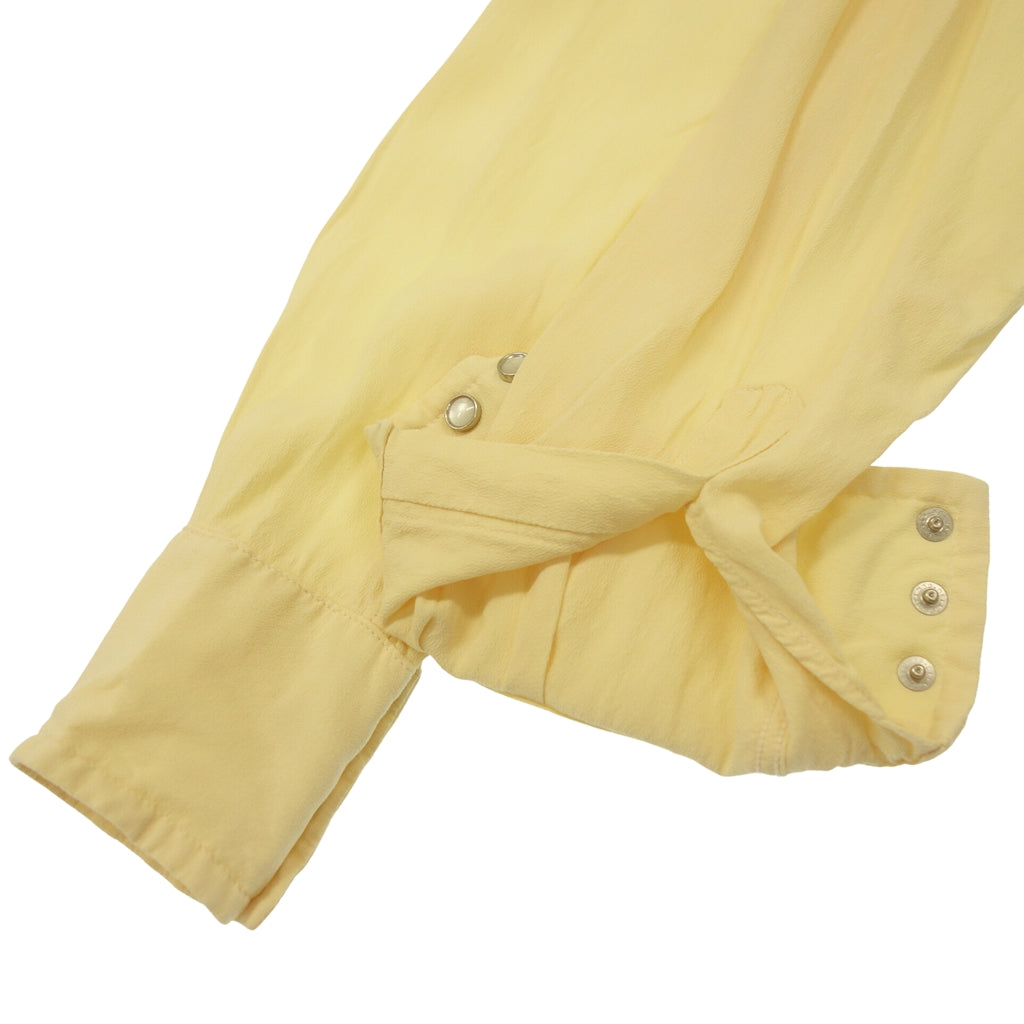 Good Condition◆Bryceland's Shirt Western 100% Rayon Men's Buttermilk Yellow 40 Bryceland's [AFB3] 