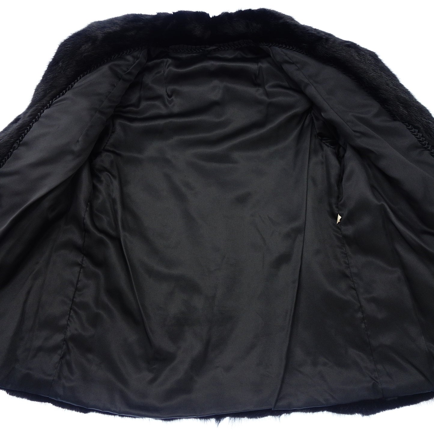 Very good condition ◆ Mink half coat black No. 11 [AFF19] 