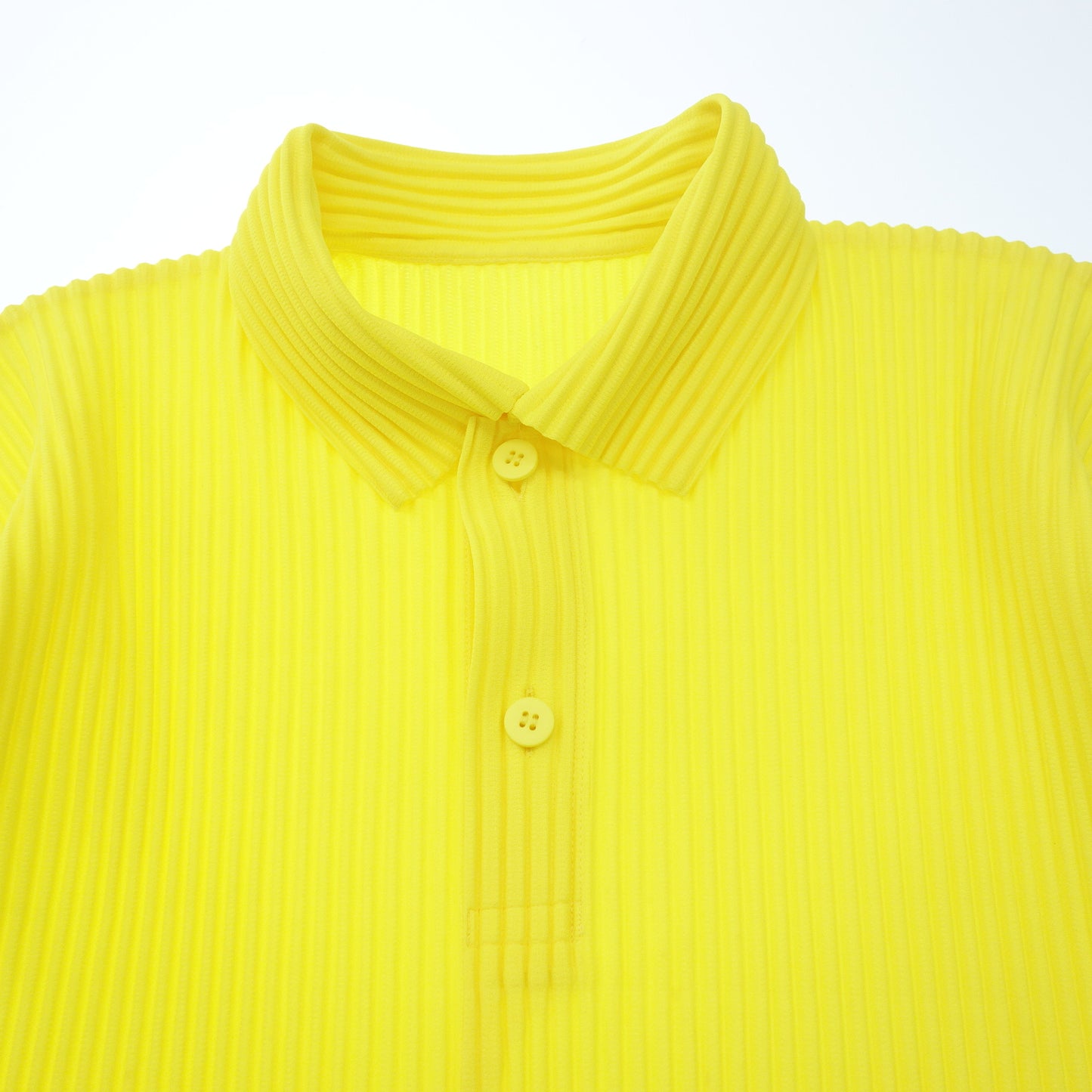 ISSEY MIYAKE HOMME PLISSE Shirt Short Sleeve Pullover HP11JM127 Men's Yellow 2 ISSEY MIYAKE HOMME PLISSE [AFB49] [Used] 