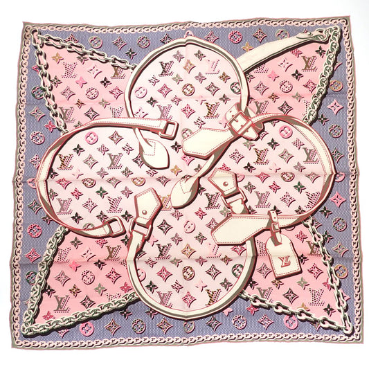 LOUIS VUITTON Carre Pop Silk Scarf Monogram Pink with Box LOUIS VUITTON [AFI23] [Used] 