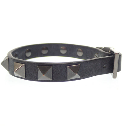 Valentino Bracelet Studs Black x Silver VALENTINO [AFI17] [Used] 