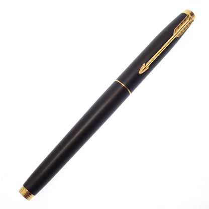 美品◆パーカー 万年筆 ペン先14K585 黒×ゴールド PARKER【AFI9】