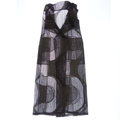 状况良好 ◆ Pleats Please Issey Miyake 长背心 PP11-JE251 女士 3 棕色 PLEATS PLEASE ISSEY MIYAKE [AFB34] 