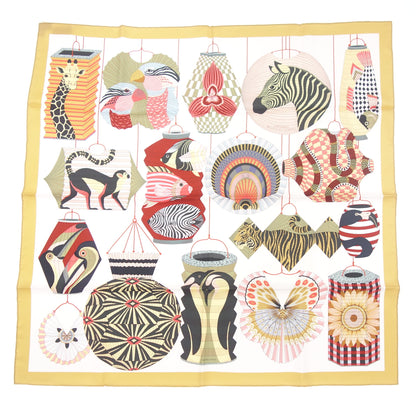 Like new◆Hermes Scarf Carre90 Silk 22AW Lantern, Balloon, Cap Badge Multicolor HERMES [AFI19] 