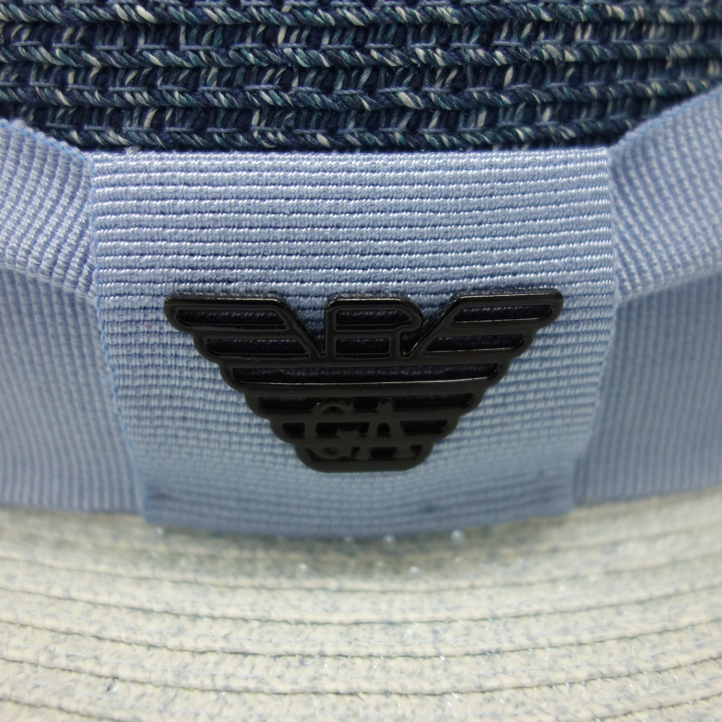 Very good condition ◆ Emporio Armani hat straw blue 57 EMPORIO ARMANI [AFI23] 