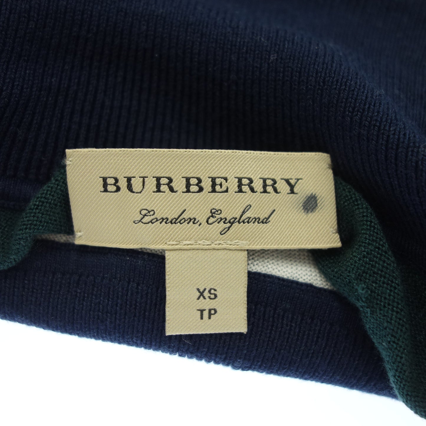 美品◆バーバリー ニットセーター タートルネック カシミヤ×シルク 4072652 レディース マルチカラー サイズXS BURBERRY【AFB13】