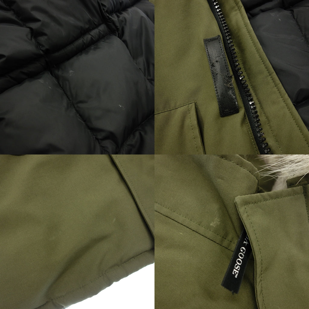 Used◆Canada Goose Down Jacket Langford Parka Coyote Fur 2062M Men's XS Khaki CANADA GOOS [AFA6] 