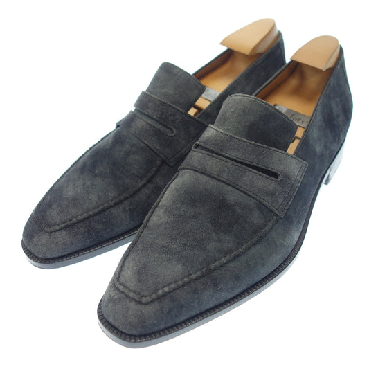 Good condition ◆ Berluti coin loafers leather shoes suede blue men's size 7.5 genuine shoe tree Berluti [LA] 