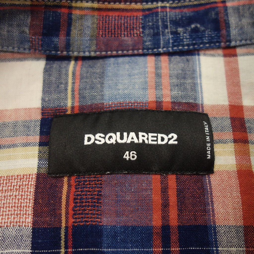 二手 ◆DSQUARED2 长袖衬衫 西部男式格子图案 尺寸 46 DSQUARED2 [AFB30] 