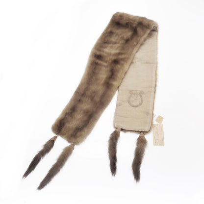 Very good condition ◆ No-brand sapphire mink fur muffler [AFI23] 