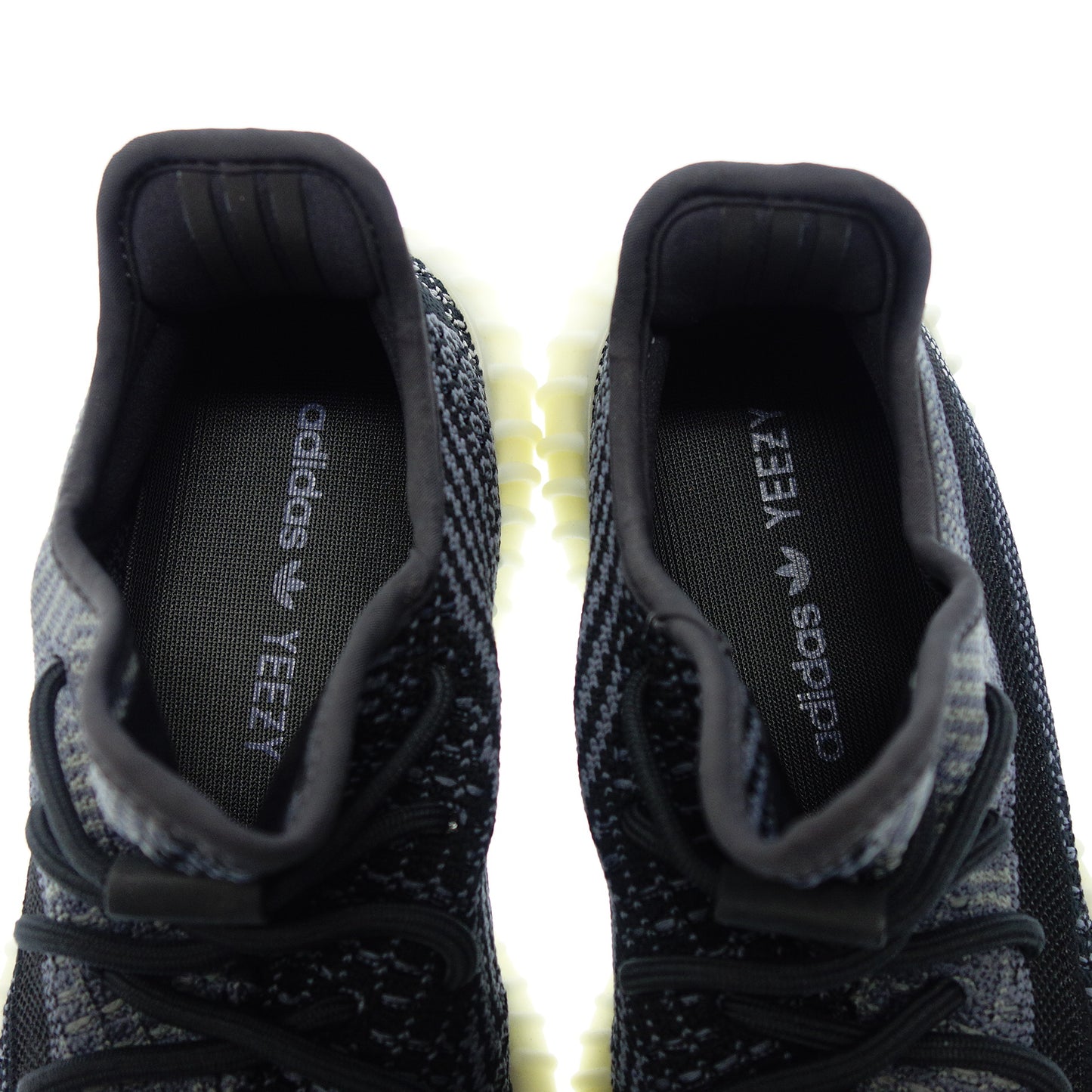 美品◆アディダス イージーブースト レースアップスニーカー 350V2 FZ5000 メンズ ブラック系 サイズ25.5cm adidas YEEZY BOOST【AFC43】