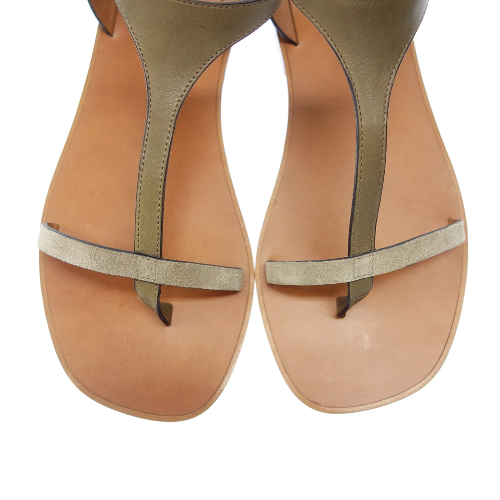 Good Condition◆CELINE Sandals Suede Calfskin CROSTA TAUPE CALF Women's Brown Size 36 325003 CELINE [AFD7] 