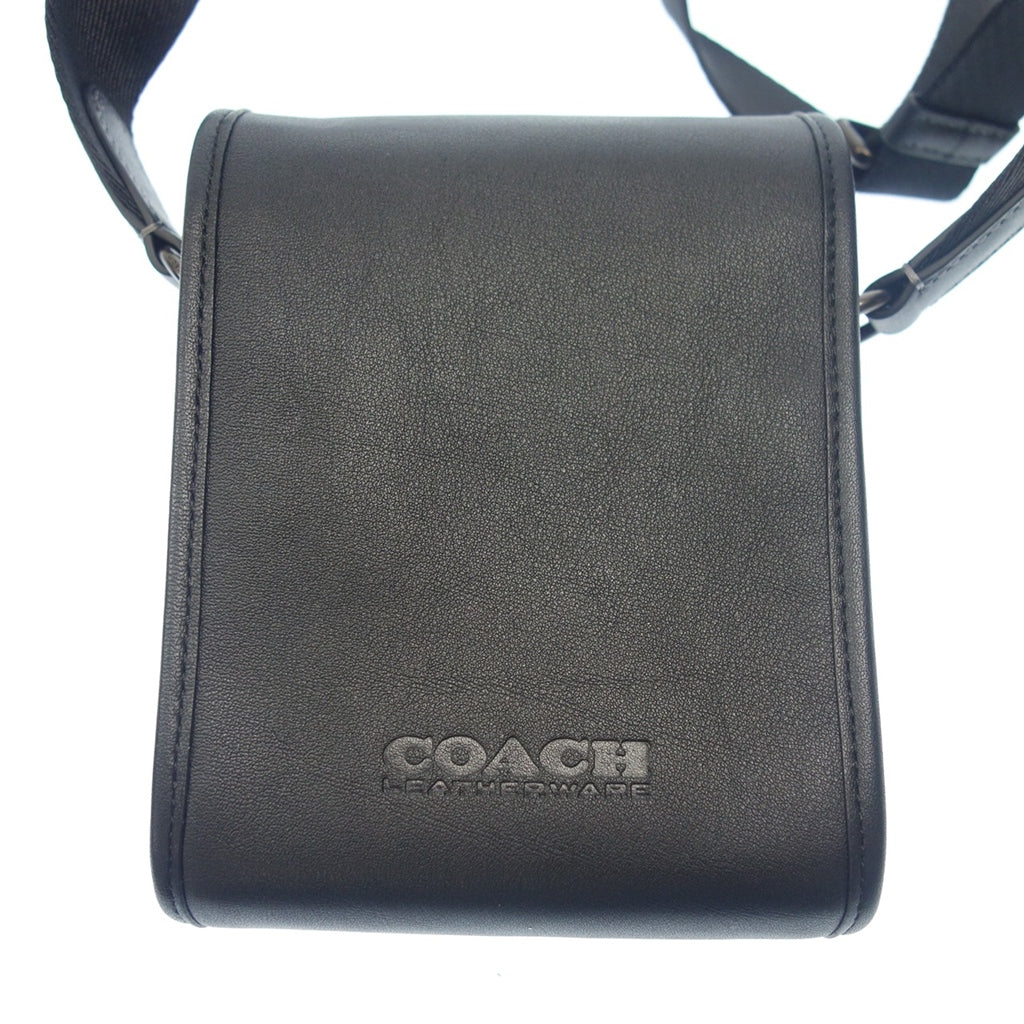 極美品◆コーチ ミニショルダーバッグ チャーター ノース サウス C2388 黒 箱付き COACH Charter North South【AFE8】