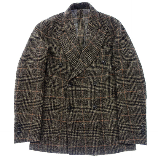 Good Condition◆Tomorrowland Tailored Jacket Wool Check Size 44 Men's Brown Black TOMORROWLAND [AFB12] 