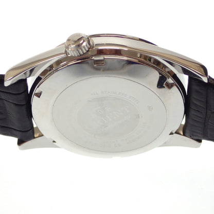美品◆オリエント 腕時計 ET07-C2 自動巻き 文字盤黒 レザーベルト 箱付き ORIENT【AFI18】