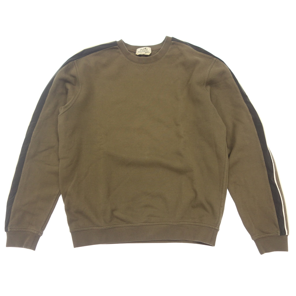 Used ◆Hermes Sweat H Line Men's Brown Brushed Back Size L Hermes [AFB33] 