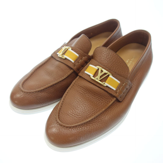 LOUIS VUITTON Leather Sneakers Estate Line LV Hardware Men's 8 Brown LOUIS VUITTON [AFC11] [Used] 