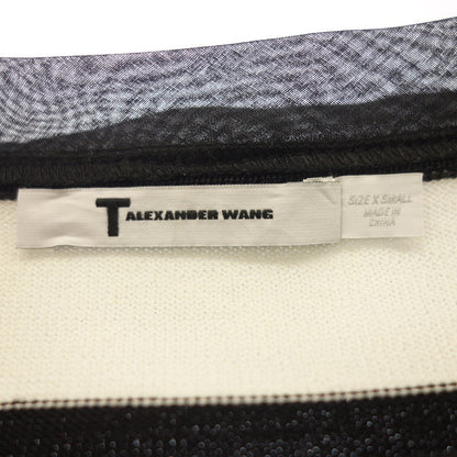 状况良好 ◆ Alexander Wang 束腰外衣短袖透明边框 100% 真丝女式黑色 XS 码 Alexander Wang [AFB19] 