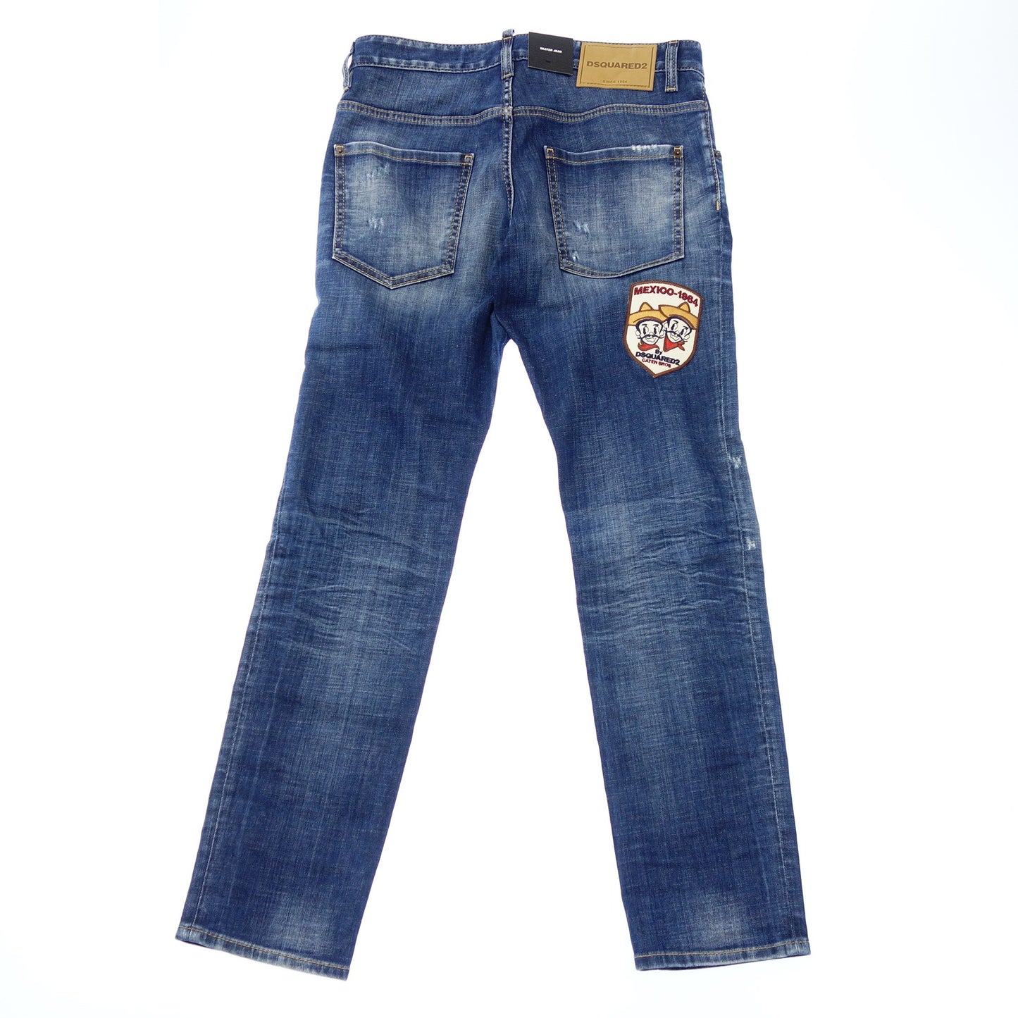 ディースクエアード デニムパンツ ワッペン 22AW Skater Jean メンズ インディゴ 46 DSQUARED2【AFB41】【中古】