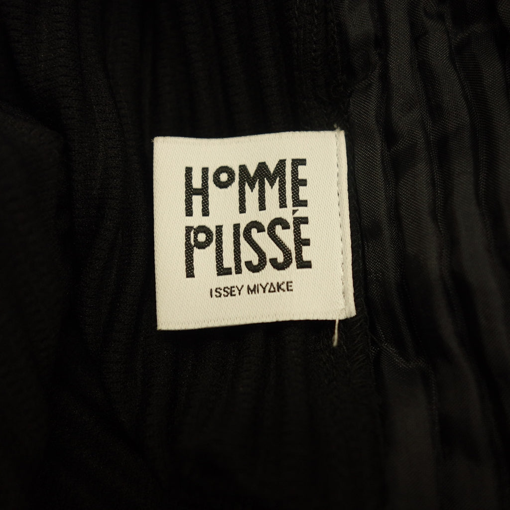 状况非常好◆Issey Miyake Homme Plisse 裤子 褶皱长裤 男式黑色 2 号 HOMME PLISSE ISSEY MIYAKE [AFB4] 