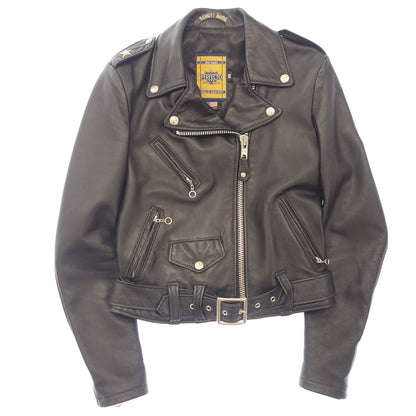 Good condition ◆ Yohji Yamamoto × Schott Rider's Jacket Leather Ladies Size XS Black Yohji yamamoto × Schott [AFG1] 