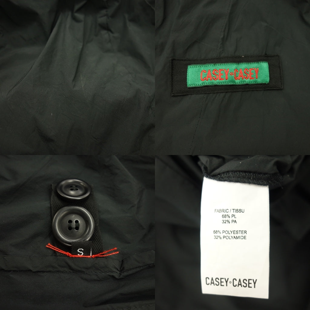 美品◆ケイシー ケイシー コート アムステルダム パーカー メンズ ブラック サイズS CASEY CASEY AMSTERDAM PARKA【AFB17】