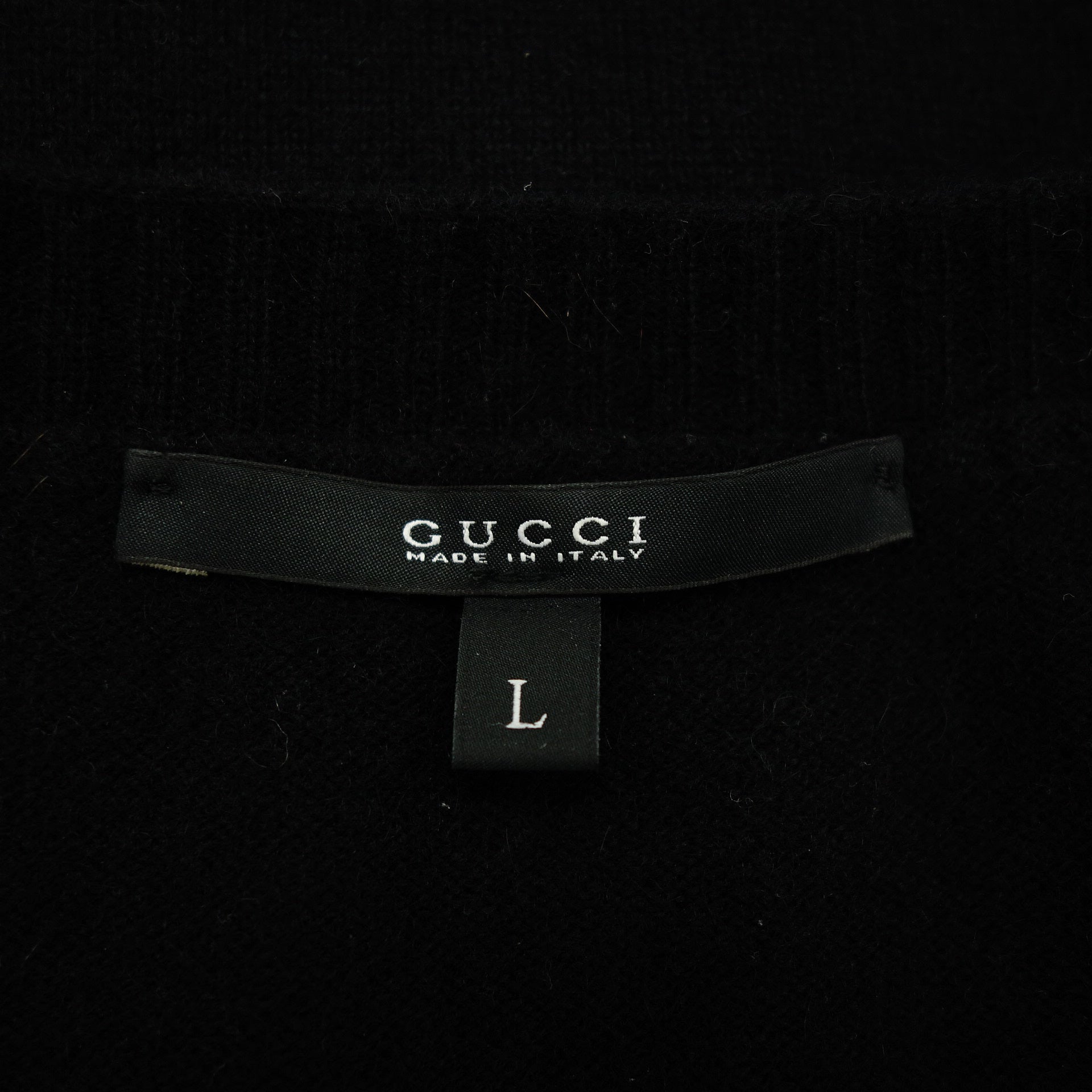 GUCCI グッチ 高級ニット Vネック セーター ブラック サイズM