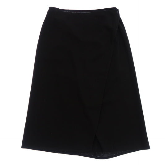 Very good condition◆Hermes Wrap Skirt Wool Margiela Period Black Size 36 Women's HERMES [AFB19] 