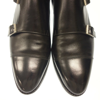 Very good condition◆Scotch grain leather shoes double monk NL-2221 Men's black size 24.5 SCOTCH GRAIN [AFC31] 